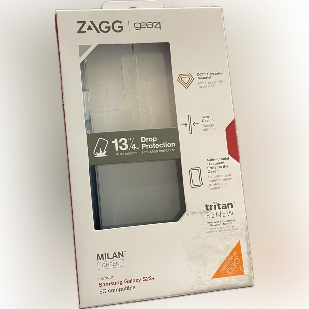 NIB Zagg Case Milan Green for Samsung Galaxy S22+